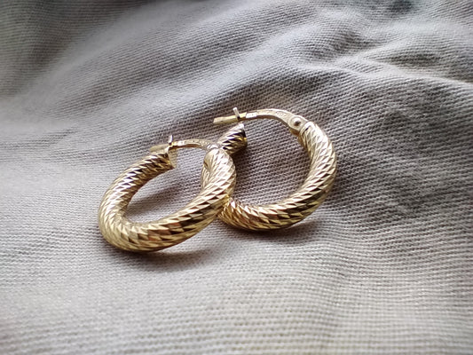 Sidabriniai auskarai paauksuoti