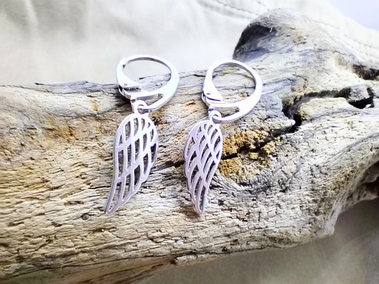 Sidabriniai auskarai Sparnai