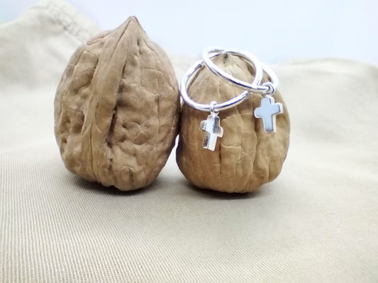 Sidabriniai auskarai Kryžiukai