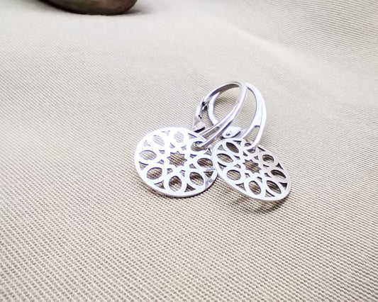 Sidabriniai auskarai Mandala